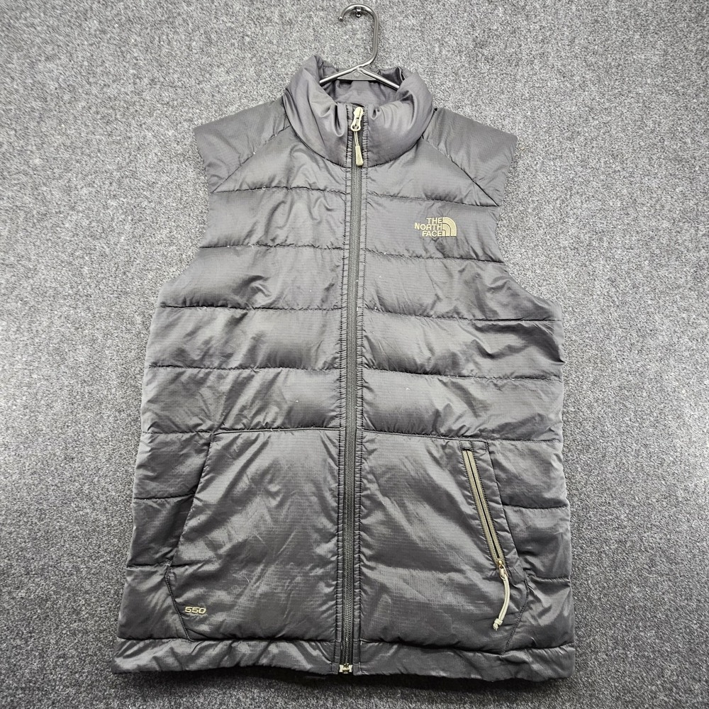North Face Nupste 550 Goose Down Puffer Vest Men Medium Black Full Zip Gorpcore